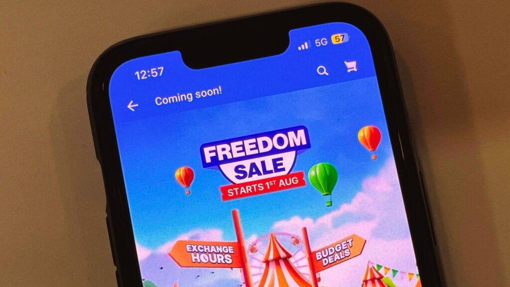 The Flipkart app gives us a slight glimpse of what might go under huge discounts before the sale goes live. (Image: Express photo)
