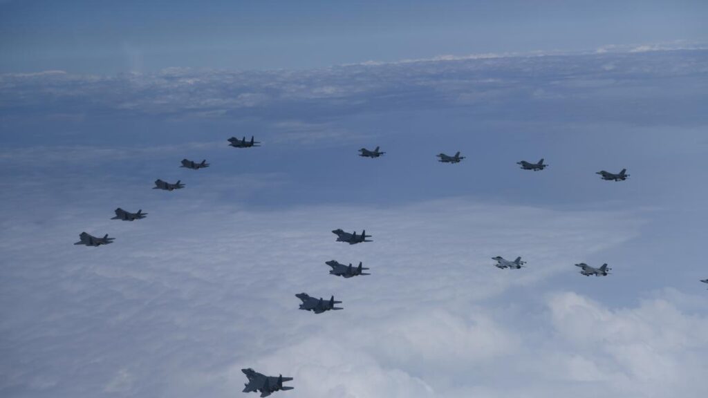 South Korea, Japan, U.S. hold aerial drill in demonstration of strength against North Korea