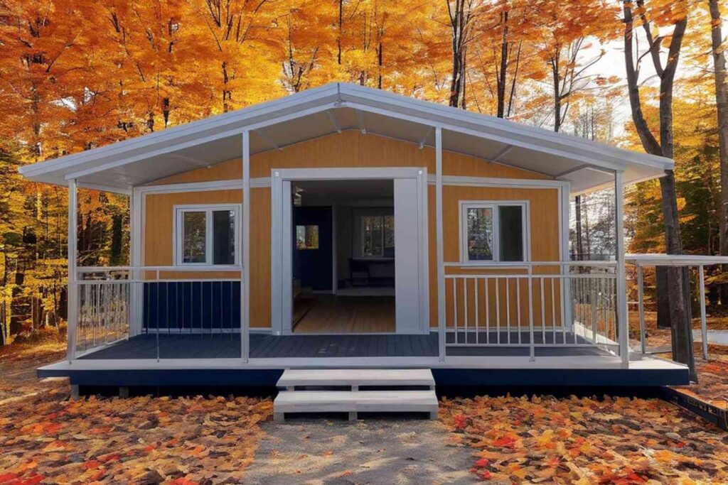 This Amazon Tiny House Has a Spacious Front Porch