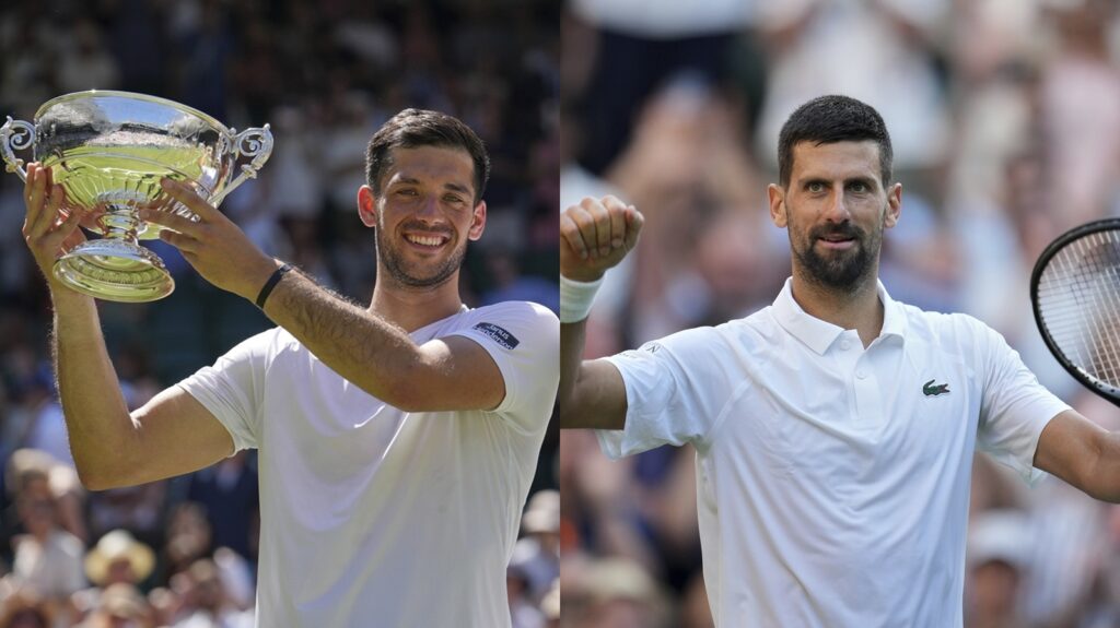 Wimbledon doubles winner Julian Cash once acted as Novak Djokovic in an ad | Tennis News Julian Cash played the role of Novak Djokovic in an advertisement for the Australia and New Zealand Bank, because he bore an uncanny physical resemblance to the Serb. (AP Photo)