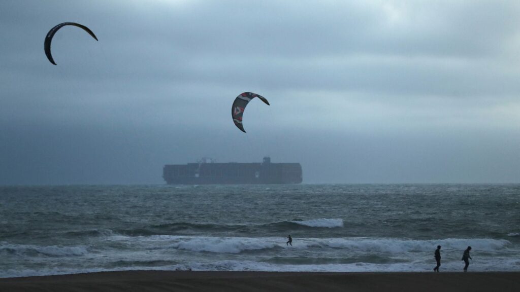 California Tsunami beach pic