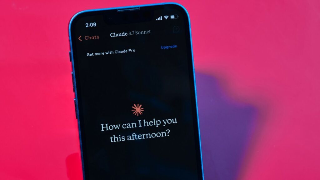 FILE — Anthropic's Claude 3.7 Sonnet AI Assistant on a phone in San Francisco, March 21, 2025. Anthropic is essentially trying to figure out when and if AI systems will deserve moral consideration as sentient beings and whether they should be considered more as a new form of intelligence than a simple tool. (Kelsey McClellan/The New York Times)