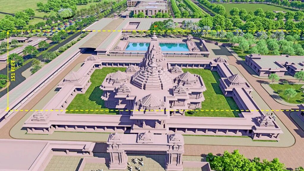 Decode Politics: Amit Shah, Nitish Kumar laying stone of Sita temple, how will it play out in Bihar polls? | Political Pulse News The proposed design of the Maa Janaki Janmabhoomi Temple being built in Sitamarhi.