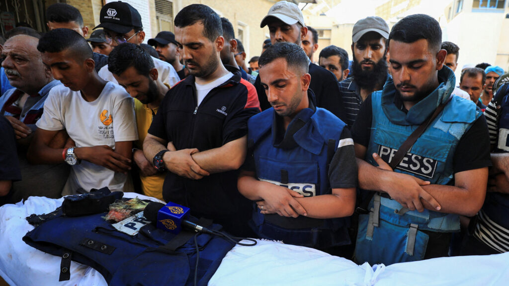 Gaza journalists vow to carry on work despite AJ staff killings | Gaza