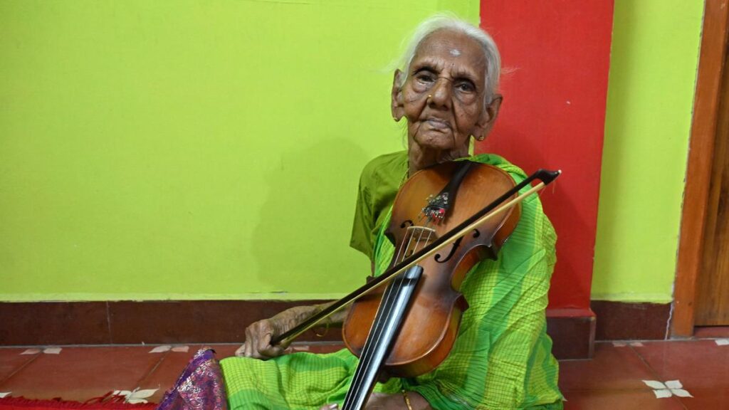 In a village of silence, her violin continues to sing even after 80 years