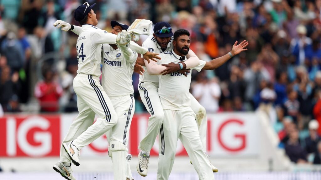 India beat England to script miraculous win after Siraj, Prasidh snatch victory from jaws of defeat, level series 2-2
