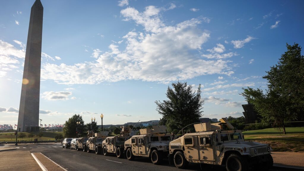 More troops deployed to D.C.; Texas redistricting : NPR