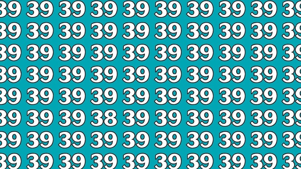 Optical illusion: Only 1 in 20 people can find hidden number 38 in this grid in 5 seconds