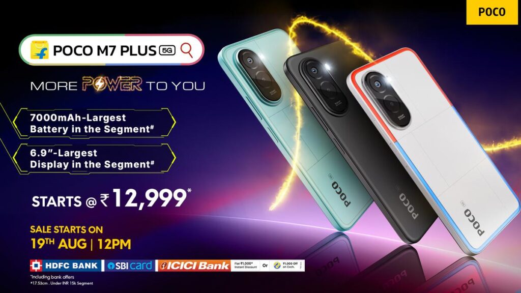 Poco M7 Plus 5G launched in India for budget buyers with 50 MP camera and 7,000 mAh battery
