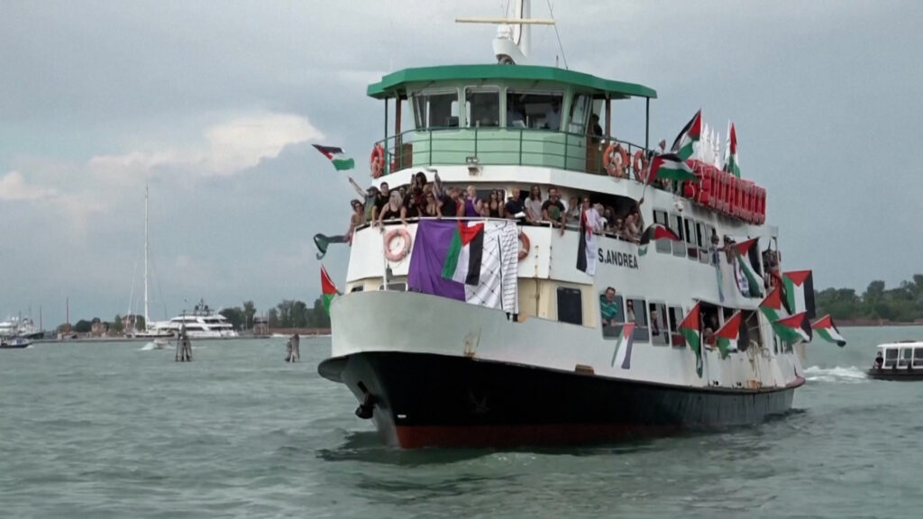 Pro-Palestine activists shine spotlight on Gaza at Venice Film Festival