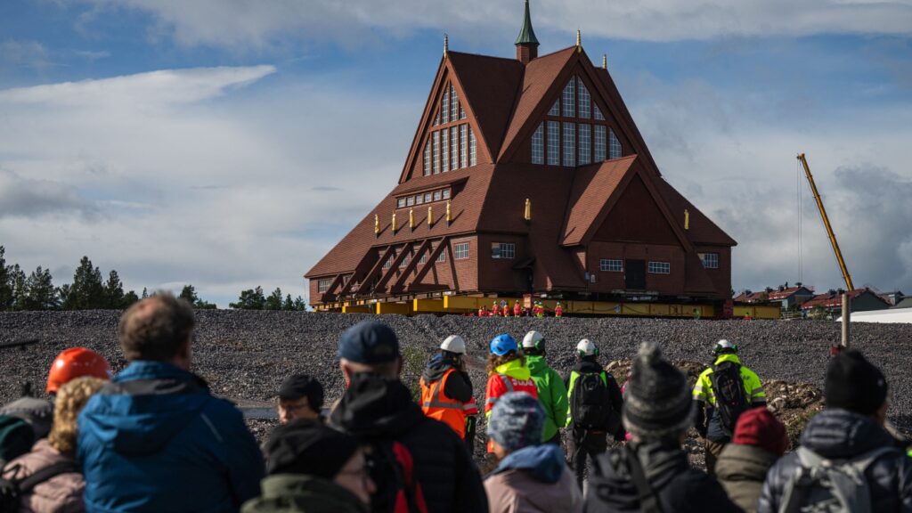 Sweden is moving the 113-year-old Kiruna Church to save it : NPR