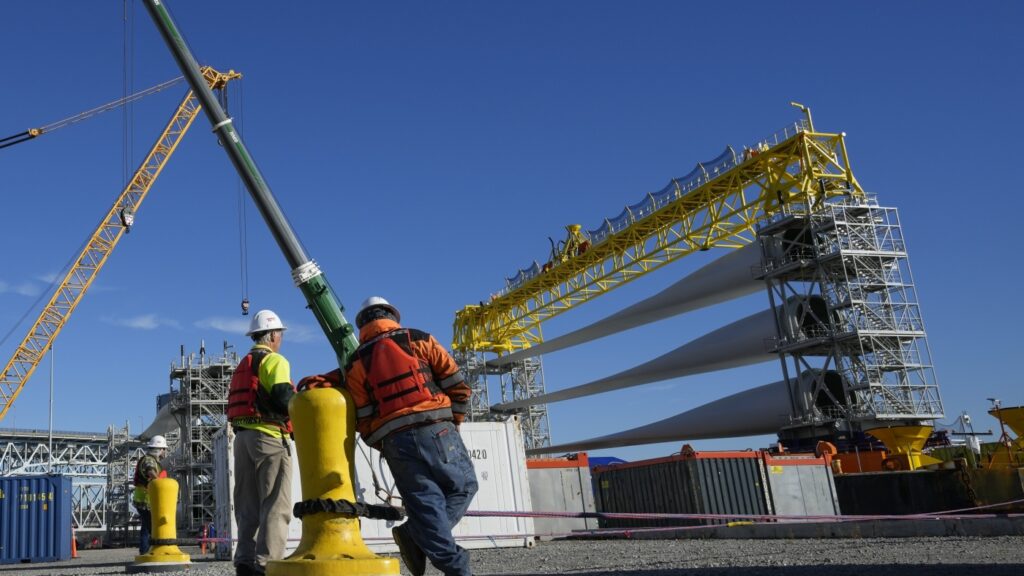 Trump administration halts work on an offshore wind farm : NPR