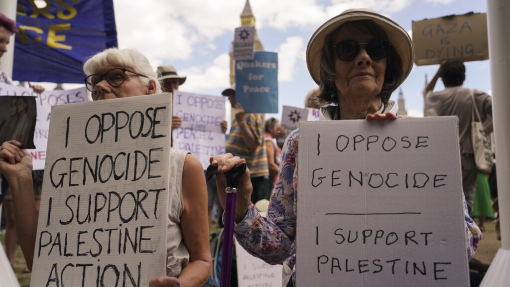 UK police say more than 500 people arrested in pro-Palestinian events over weekend : NPR