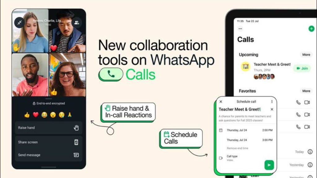 A look at WhatsApp's new Schedule Calls feature.