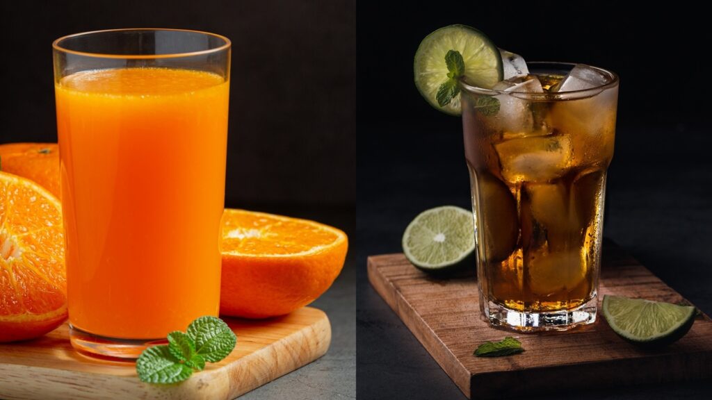 cold drink vs fruit juice