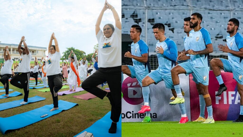 Yoga gets biggest hike, assistance for football nearly halved Yogasana India has received almost a 400 percent hike while the assistance for Indian football nearly halved. (Express photo by Vishal Srivastava/PTI)