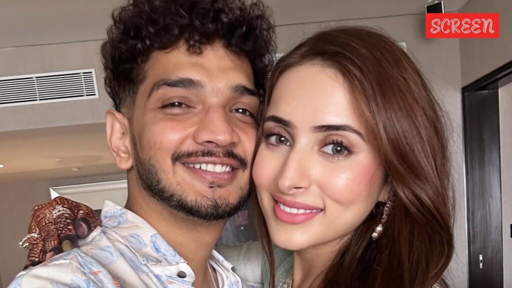 Munawar Faruqui with wife Mehzabeen Abdul Rehman