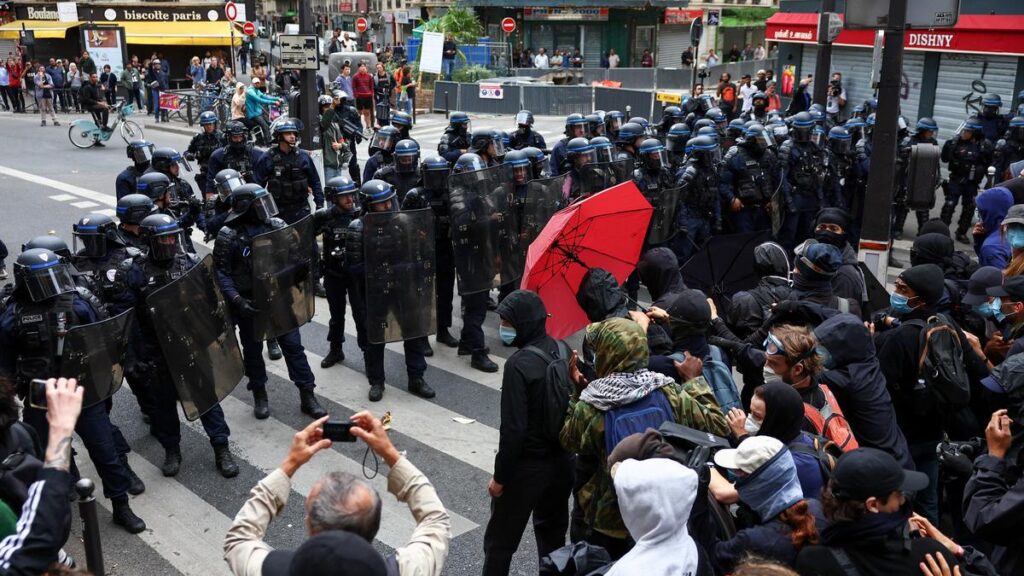 200 arrested in France as protesters clash with police