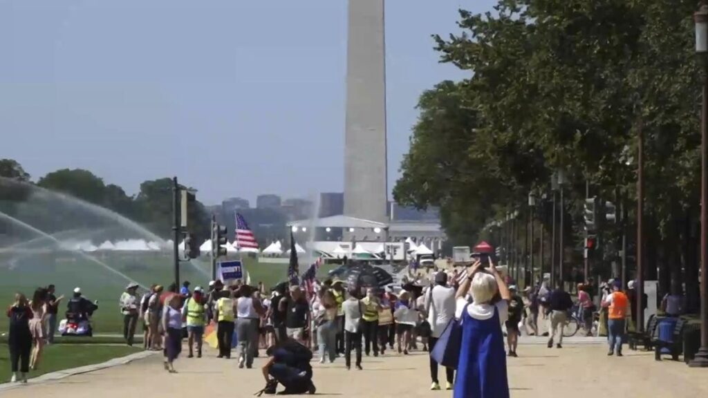 60-mile march for democracy arrives in Washington from Philadelphia