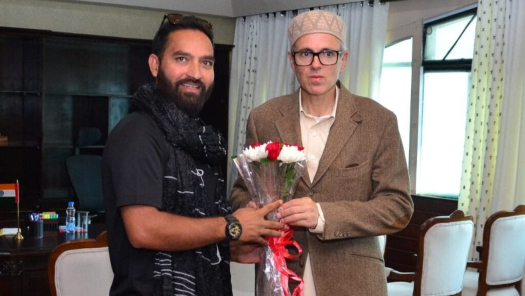 J&K AAP MLA Mehraj Malik with CM Omar Abdullah