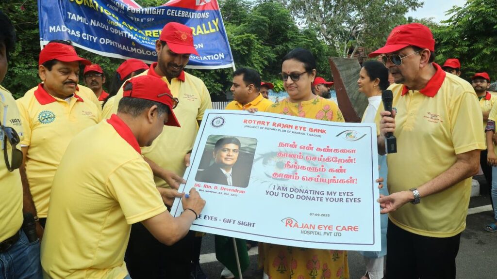 Eye donation awareness rally held at Elliot’s beach