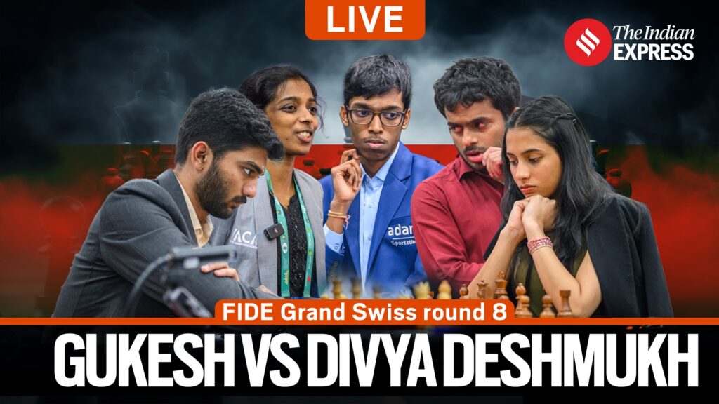 Gukesh vs Divya Deshmukh LIVE at FIDE Grand Swiss Chess 2025: The clash between the two Indian players will be the highlight of Friday's matches.