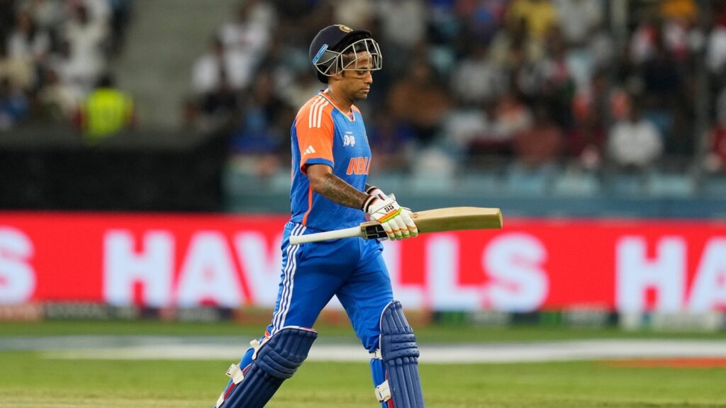 Suryakumar Yadav has scored just 99 runs in 11 matches in 2025 at an average of 12.37 and strike rate of 110.00. (AP Photo)