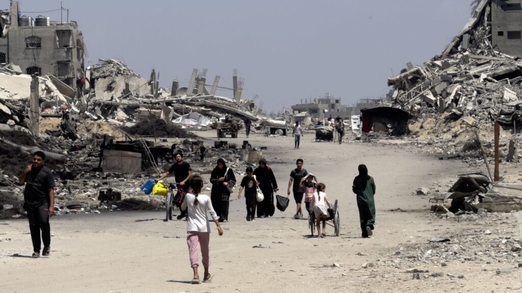 Israel blasts Gaza City neighborhoods, residents have no refuge : NPR