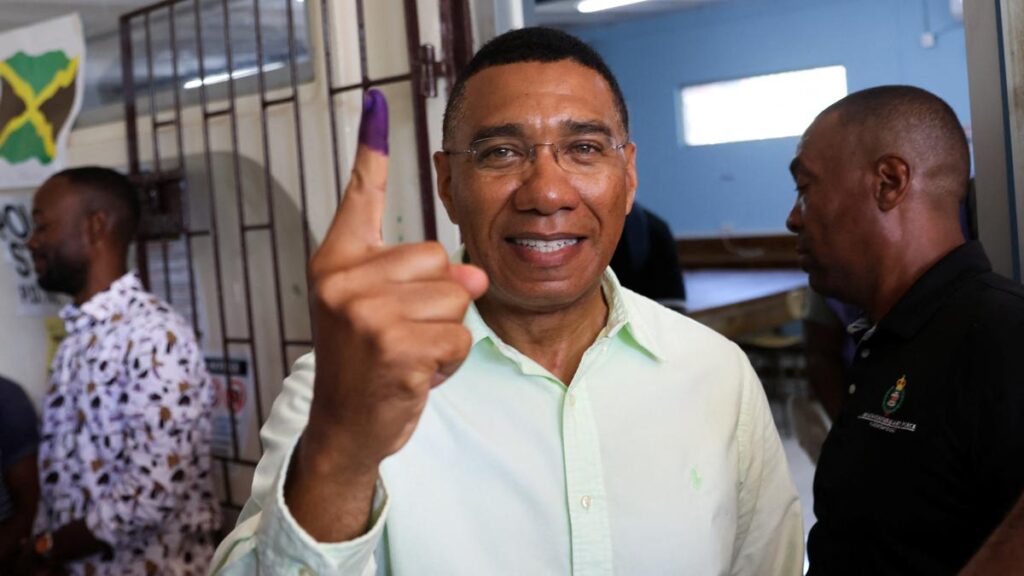 Jamaican Prime Minister Andrew Holness elected to a third term as main Opposition candidate concedes