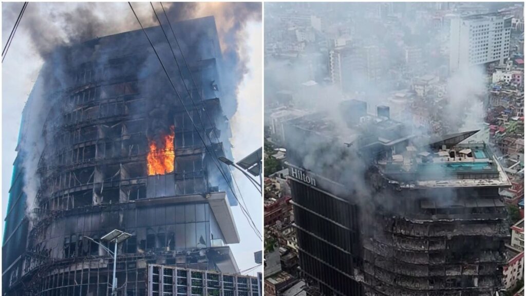 Kathmandu's tallest hotel, Hilton, now a charred building after Gen Z protests