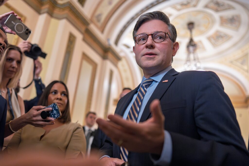 Mike Johnson walks back on ‘Trump being FBI informant in Jeffrey Epstein case