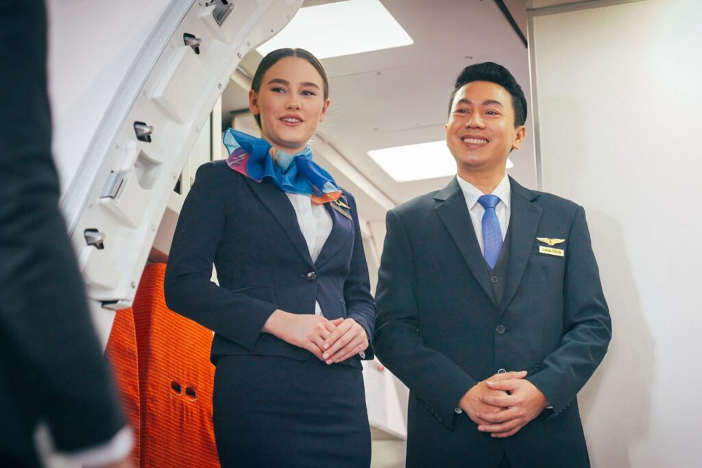This Is the Real Reason Flight Attendants Greet You
