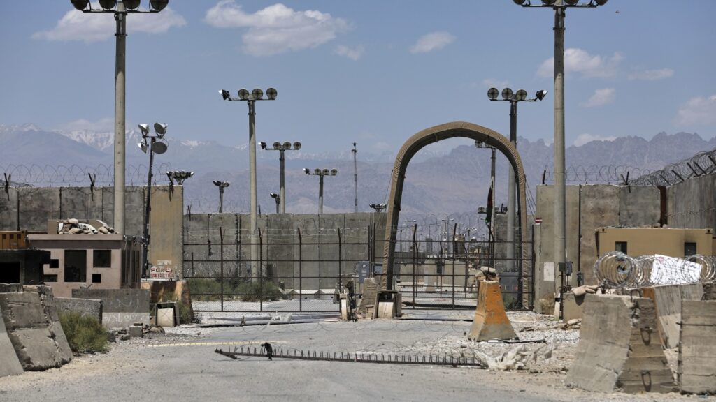 Trump suggests U.S. troops could return to Afghan base over China concerns : NPR