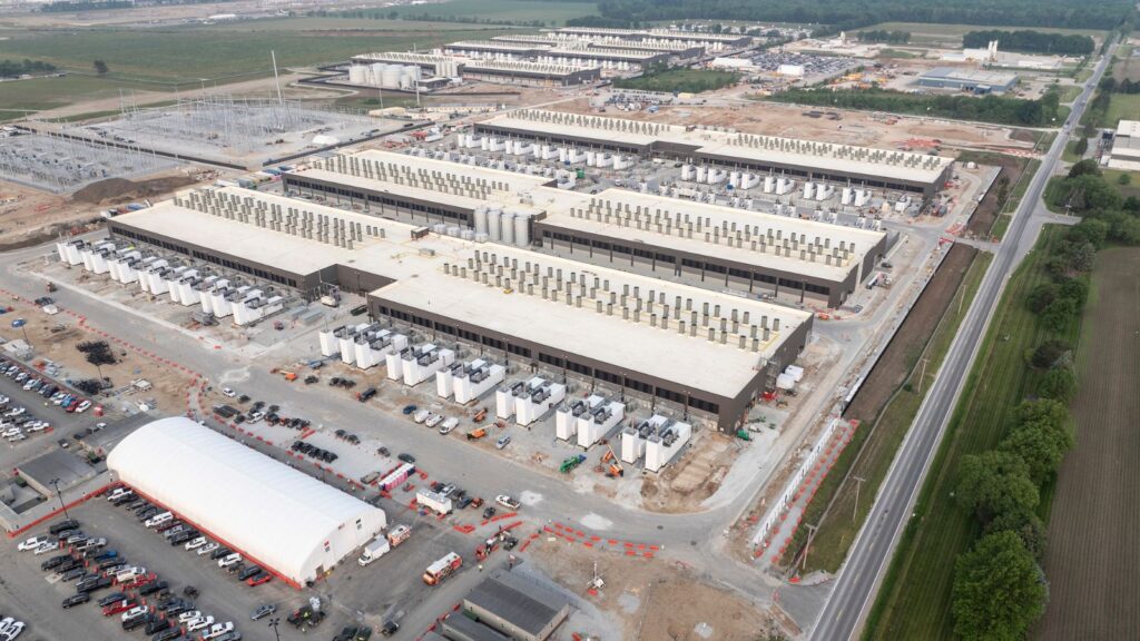 The new Amazon Web Services facility in New Carlisle, Ind., where the tech giant plans to build around 30 data centers, June 4, 2025. After unexpectedly strong sales and profits across its consumer and cloud businesses, the tech giant said another strong quarter might be ahead. (Image: New York Times)