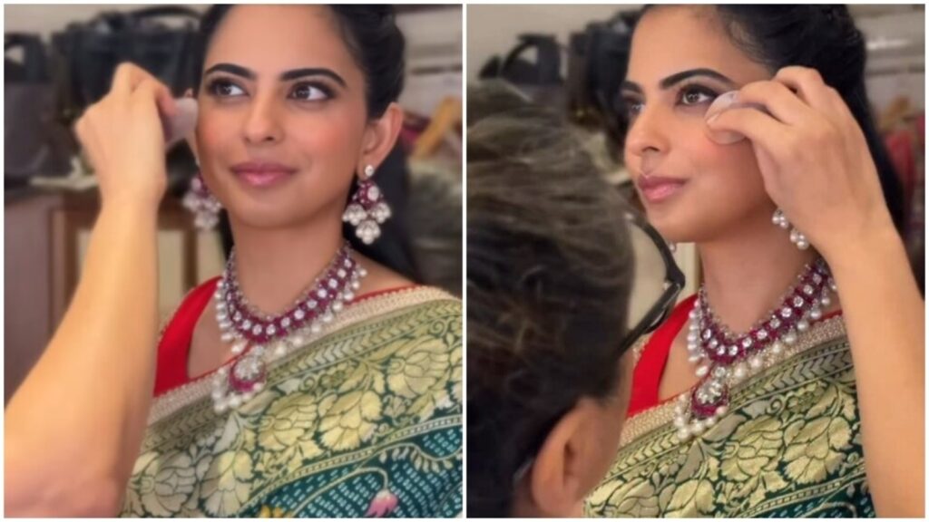 Isha Ambani shows off blinding ruby and diamond necklace as she gets ready for this year’s Diwali in unseen video: Watch Isha Ambani shows off blinding ruby and diamond necklace as she gets ready for this year's Diwali in unseen video: Watch