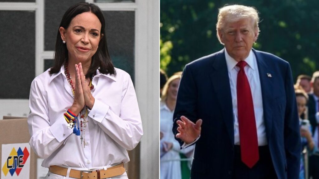 Maria Corina Machado dedicates Nobel Peace Prize to Donald Trump. His 'silent' response
