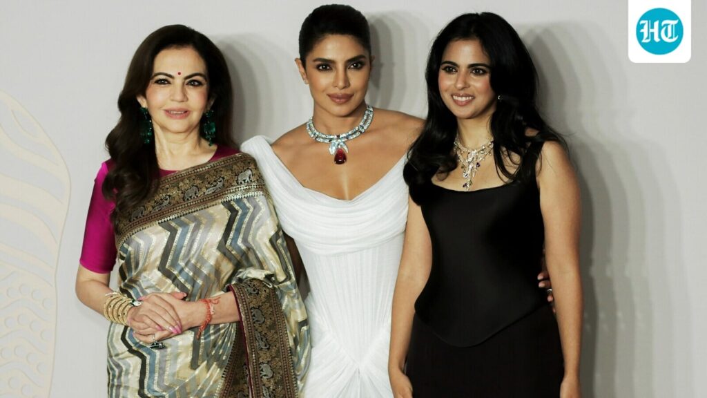 Nita Ambani’s silk saree steals the spotlight in a sea of gowns; Isha wears her mom’s 25-year-old diamond ring. Watch Nita Ambani's silk saree steals the spotlight in a sea of gowns; Isha wears her mom's 25-year-old diamond ring. Watch