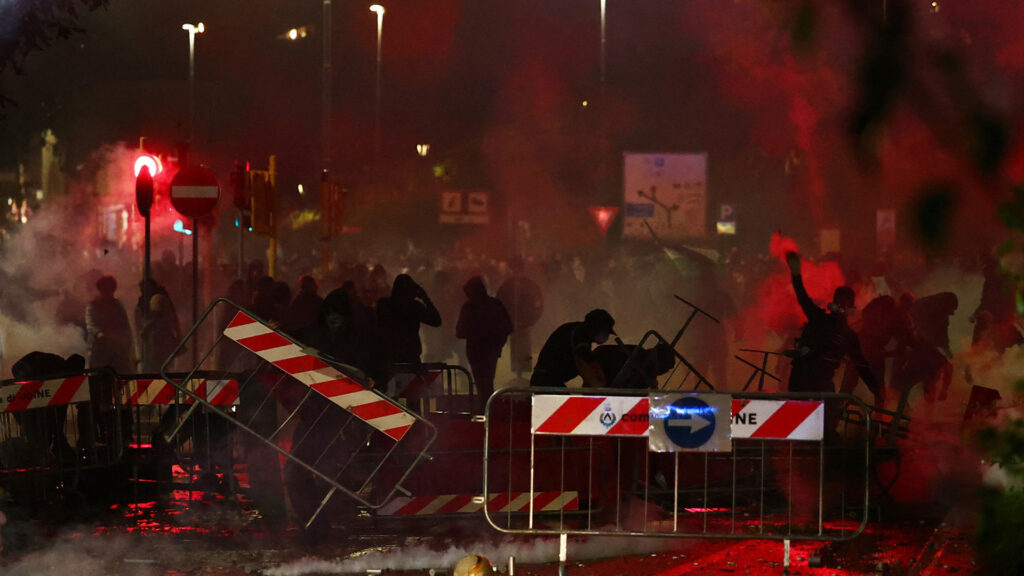Police break up pro-Palestine protests during Italy-Israel qualifier | Israel-Palestine conflict Police break up pro-Palestine protests during Italy-Israel qualifier | Israel-Palestine conflict