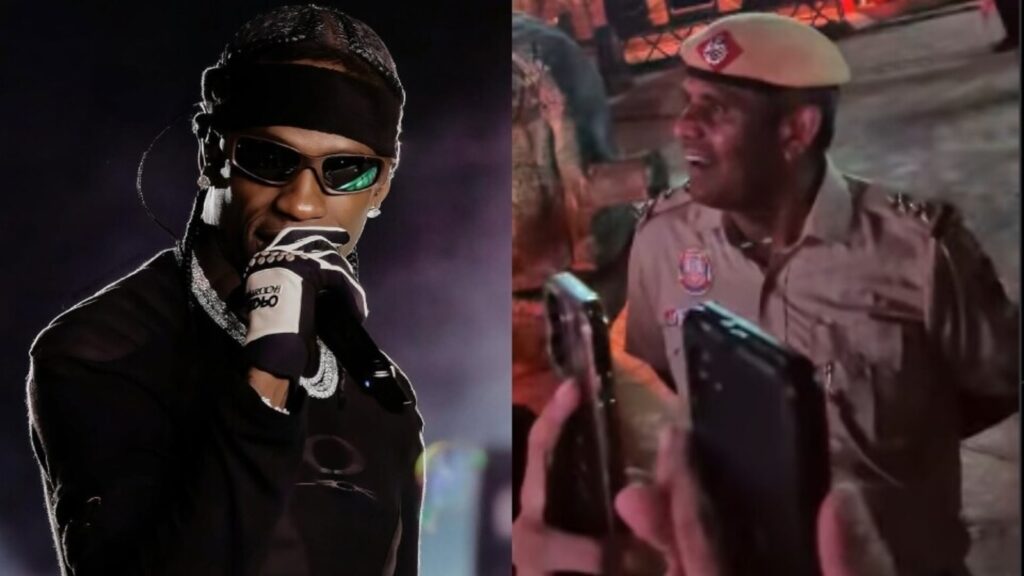 Policeman looks ‘flabbergasted’ as Travis Scott performs on stage in Delhi; internet says ‘same unc, same’