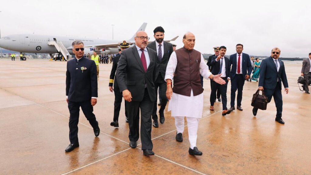 Rajnath Singh arrives in Canberra to boost India-Australia defence, strategic ties