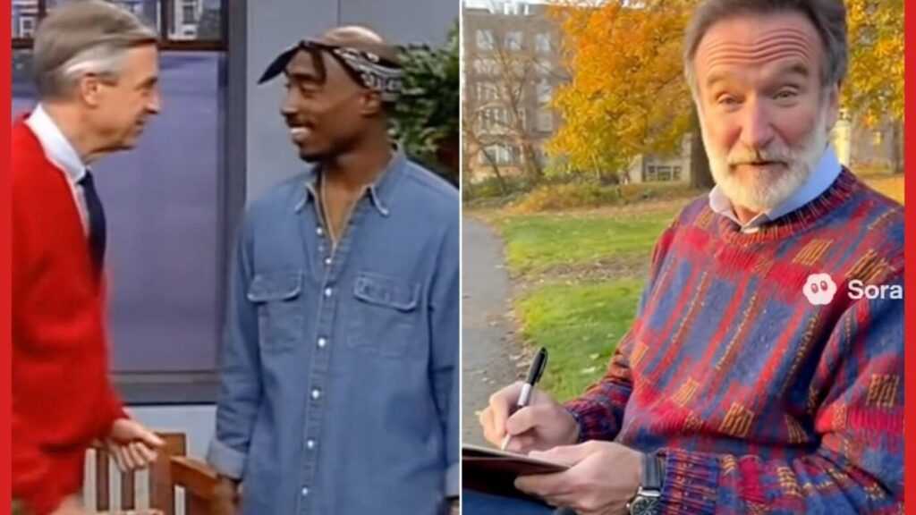 Sora 2’s AI videos of Robin Williams and others put Hollywood on alert : NPR