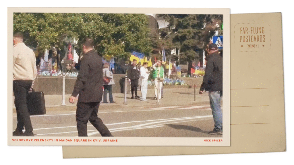 Volodymyr Zelenskyy filming himself in Ukraine : NPR