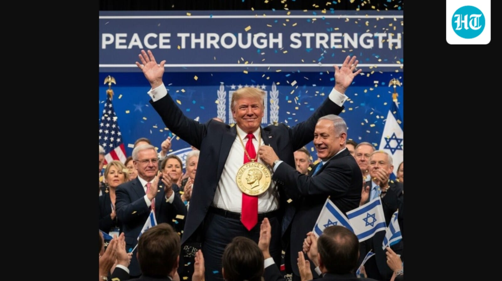 Watch: Israeli farmers carve huge message into field for Trump ahead of Nobel Peace Prize announcement Watch: Israeli farmers carve huge message into field for Trump ahead of Nobel Peace Prize announcement