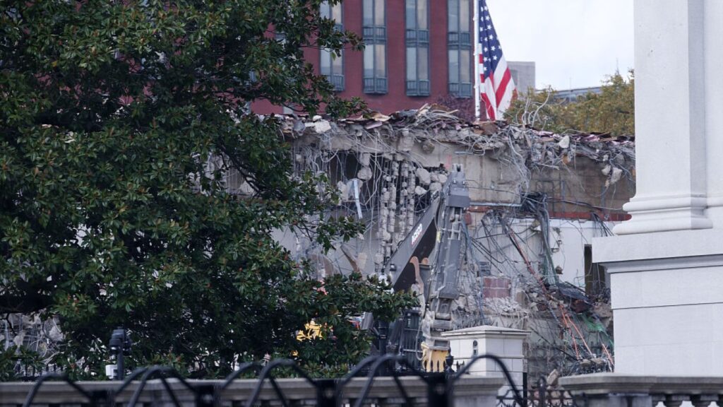 White House East Wing demolition almost complete, despite concern : NPR