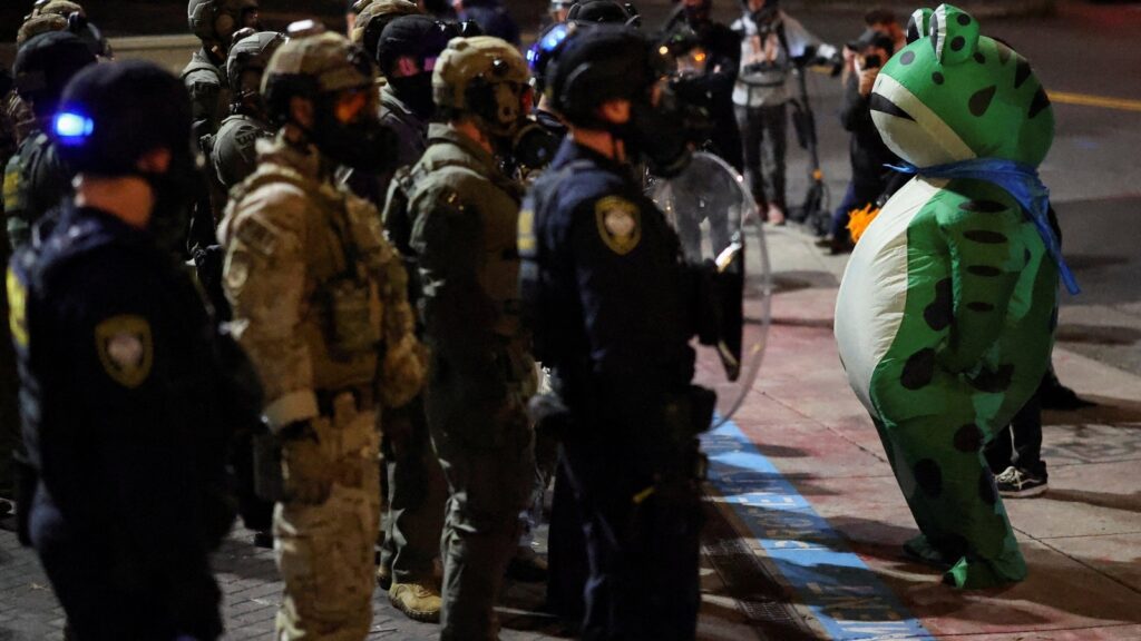 Who is the viral Portland Frog? Why is the protestor in a costume? What we know so far